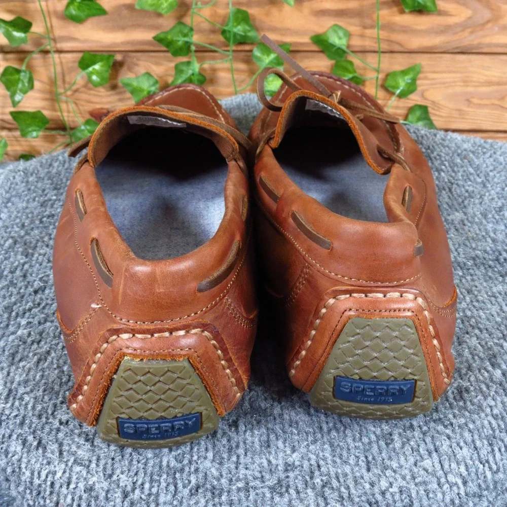 Sperry Wave Driver Mens Driving Shoe Size 13 Nautical Loafer Brown Leather